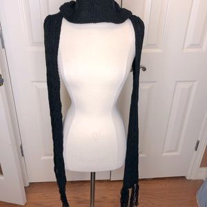 Black Knit Neck Scarf